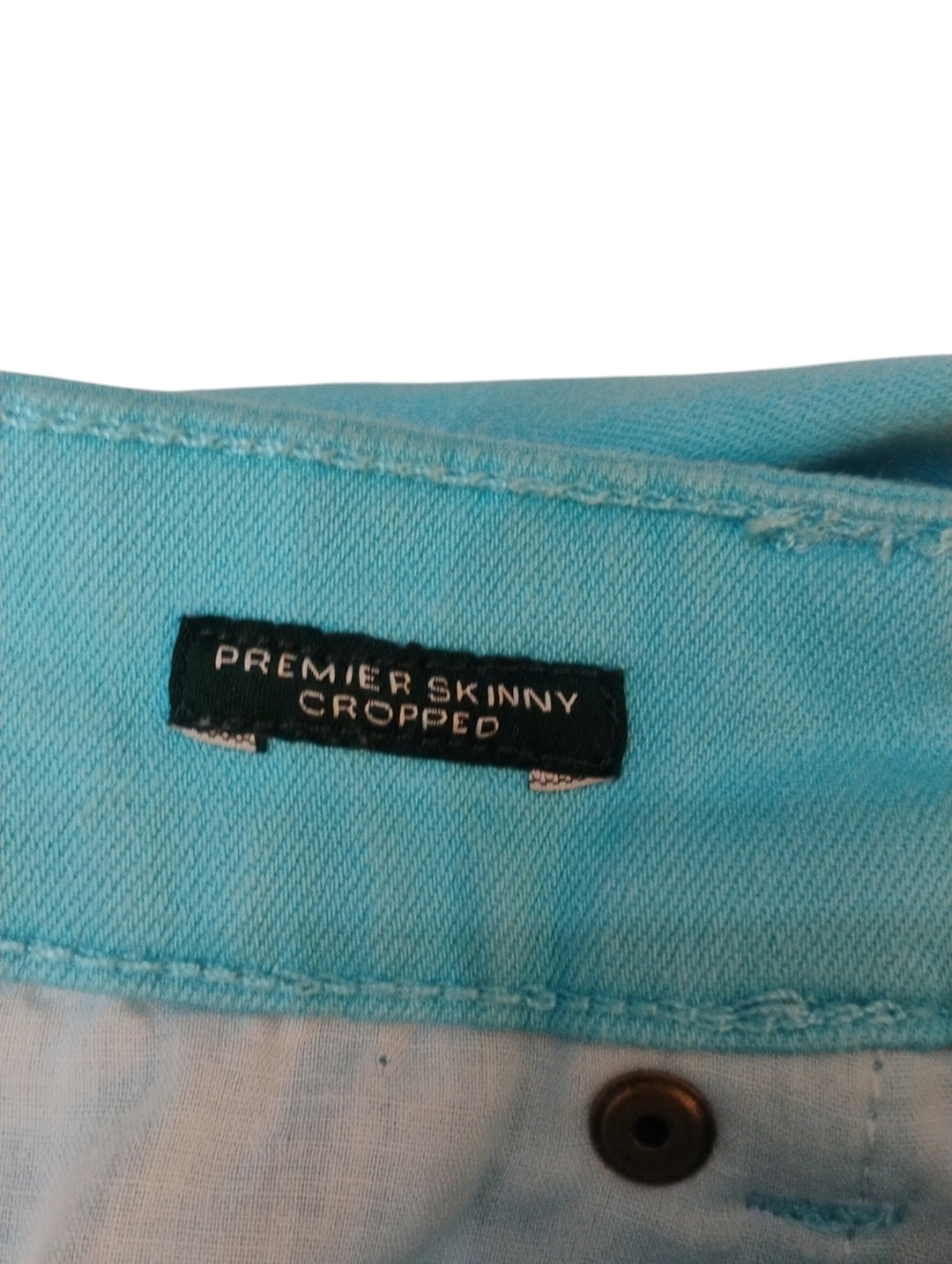 Lauren Ralph Lauren Aqua Premier Skinny Crop Jeans SZ 12 - Picture 5 of 5